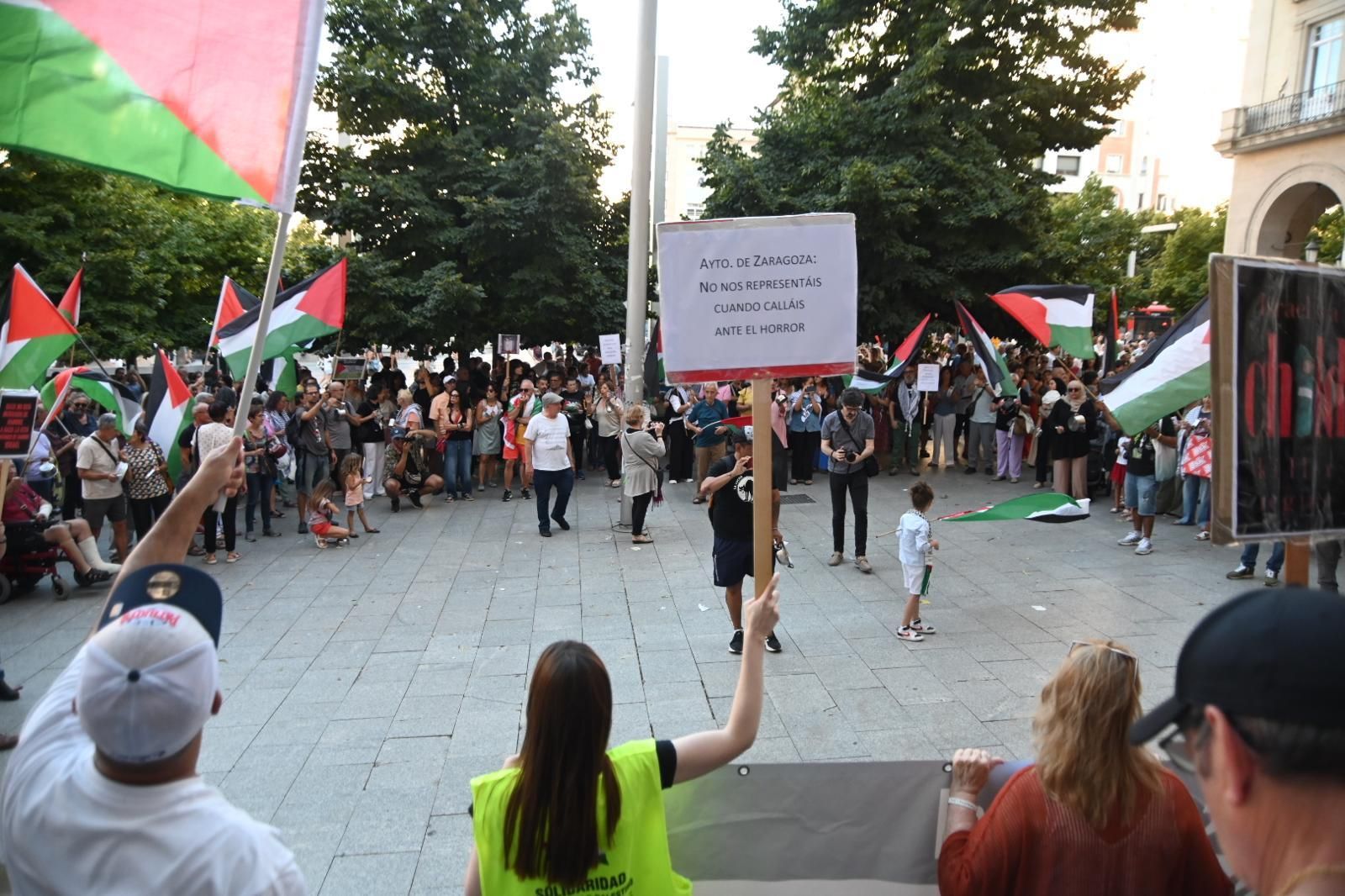 En imágenes | Zaragoza alza la voz de nuevo contra el genocidio en Gaza