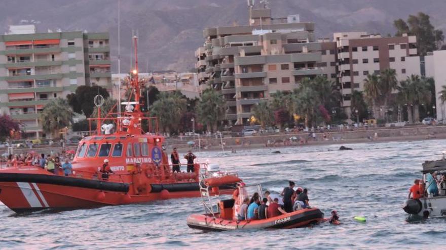 Barcos durante la actividad.