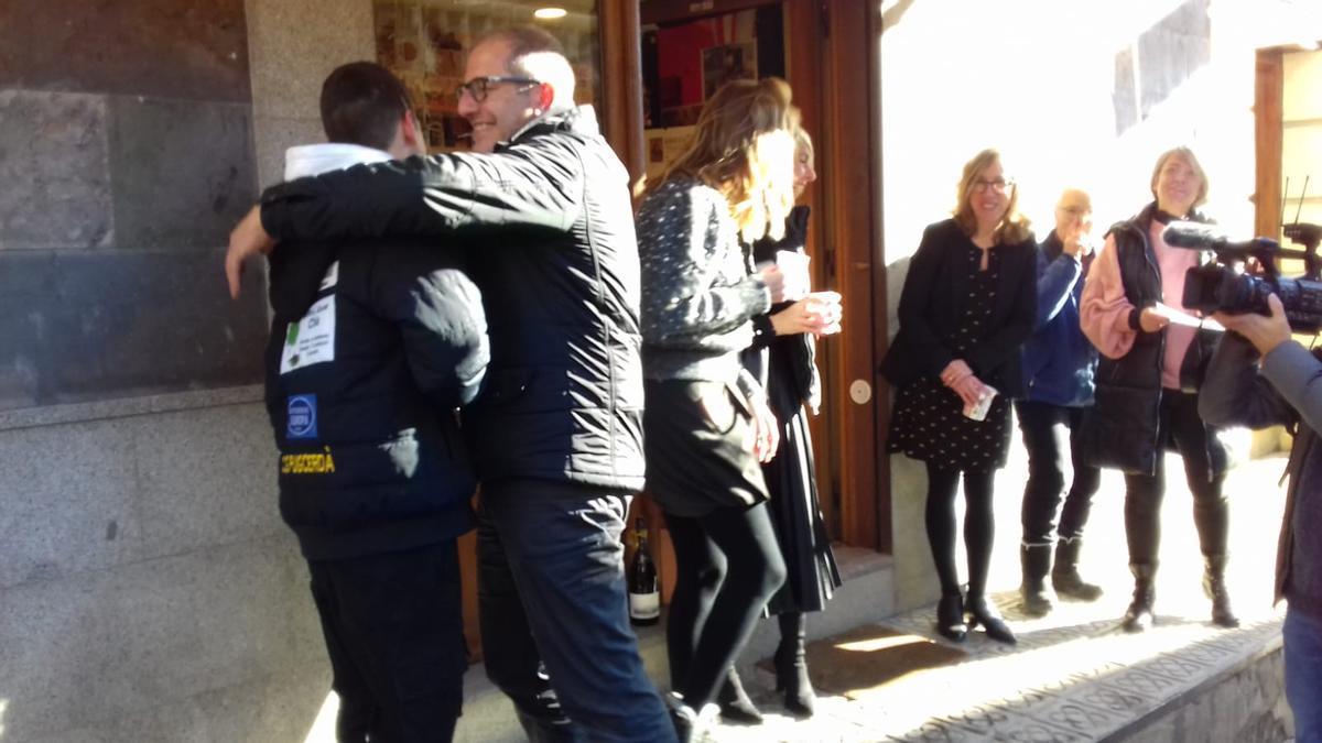 Celebració a la botiga de queviures Cal Reus de Ger