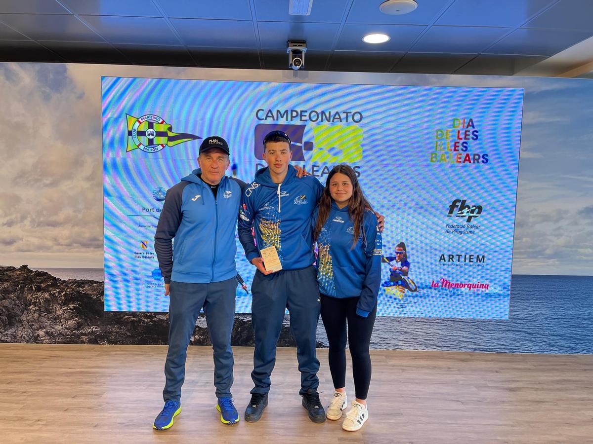 Pablo Velasco, uno de los galardonados del Club Náutico de Santa Eulària.