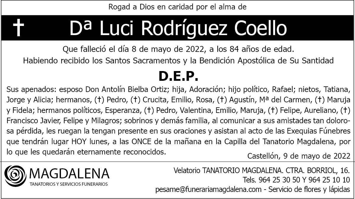 Dª Luci Rodríguez Coello