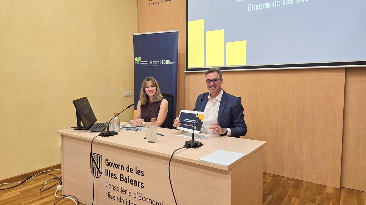 Antoni Costa y Catalina Barceló presentan los resultados del segundo sondeo de los Estudios de opinión de las Illes Baleares