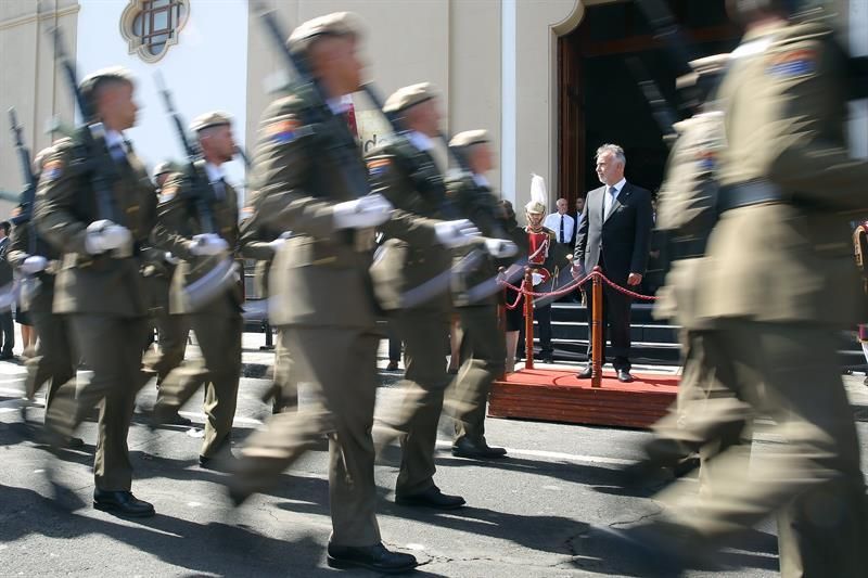 Ángel Víctor Torres, en los actos de la festividad de la Virgen de Candelaria