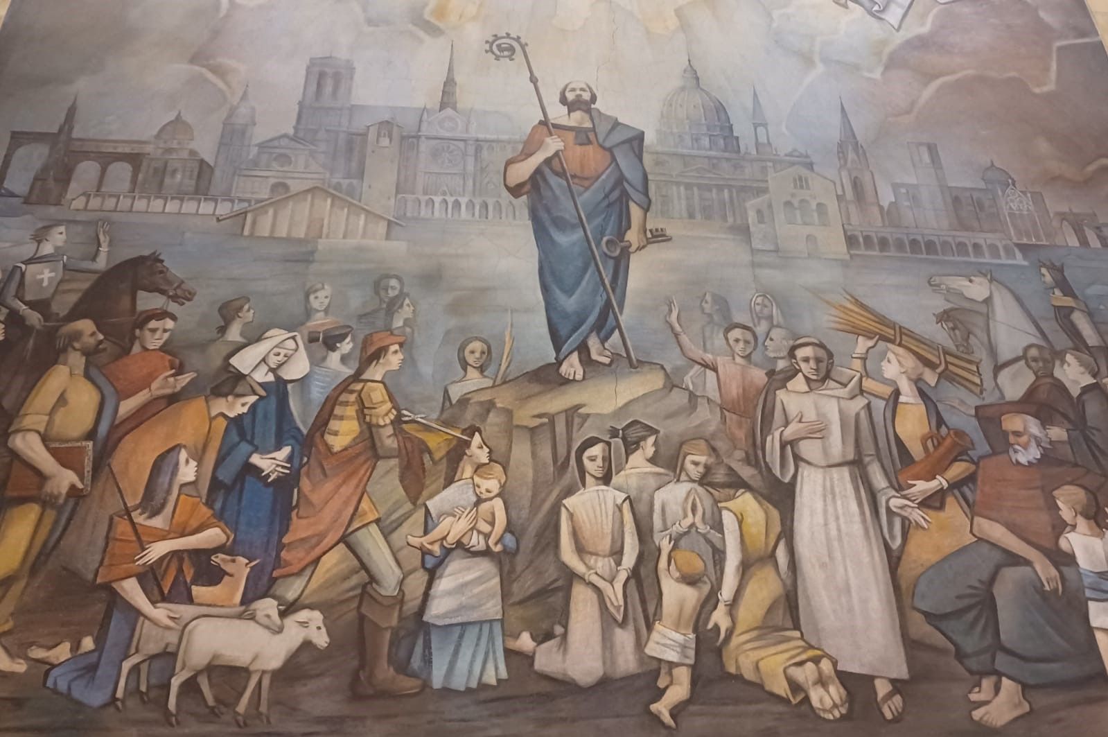 Los otros murales de Siero: la impresionante obra de Casimiro Baragaña en la iglesia de la Pola