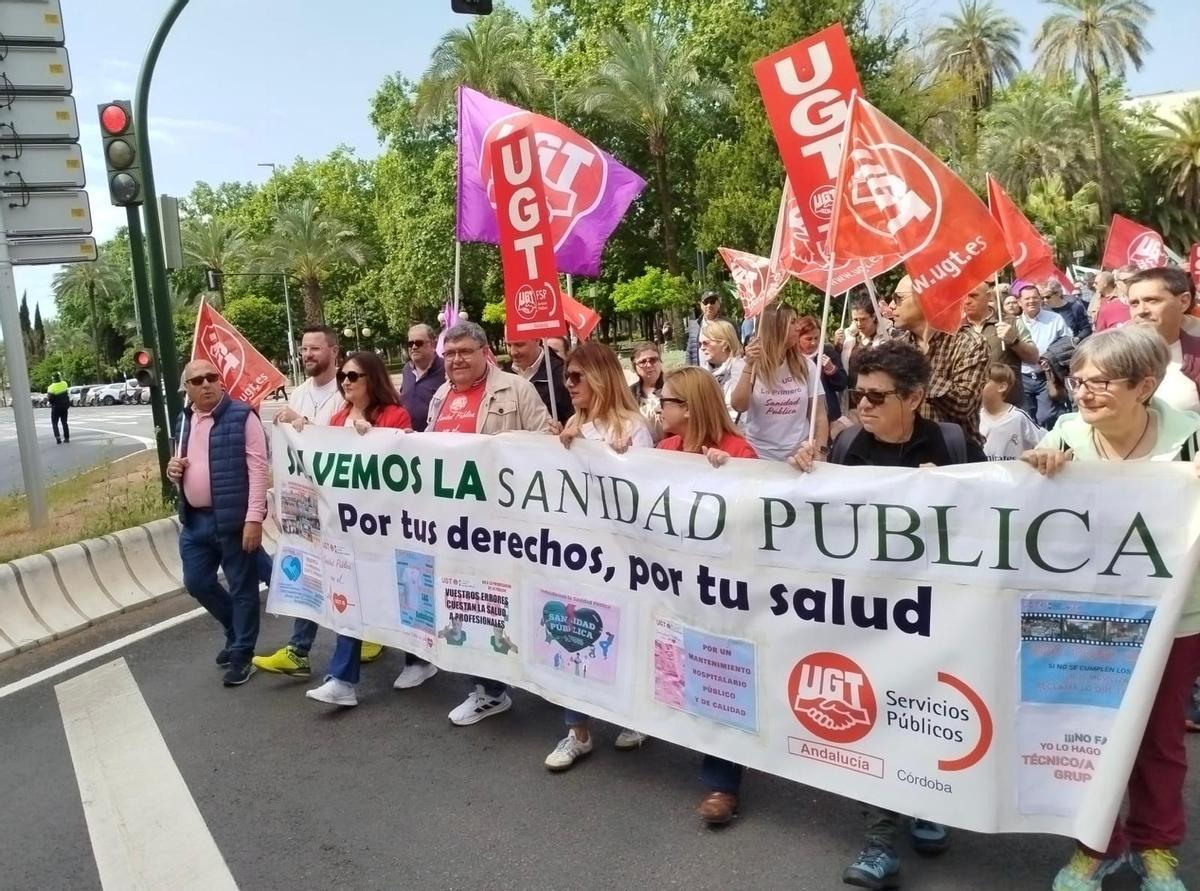 Marcha de UGT SP en defensa de la sanidad pública.