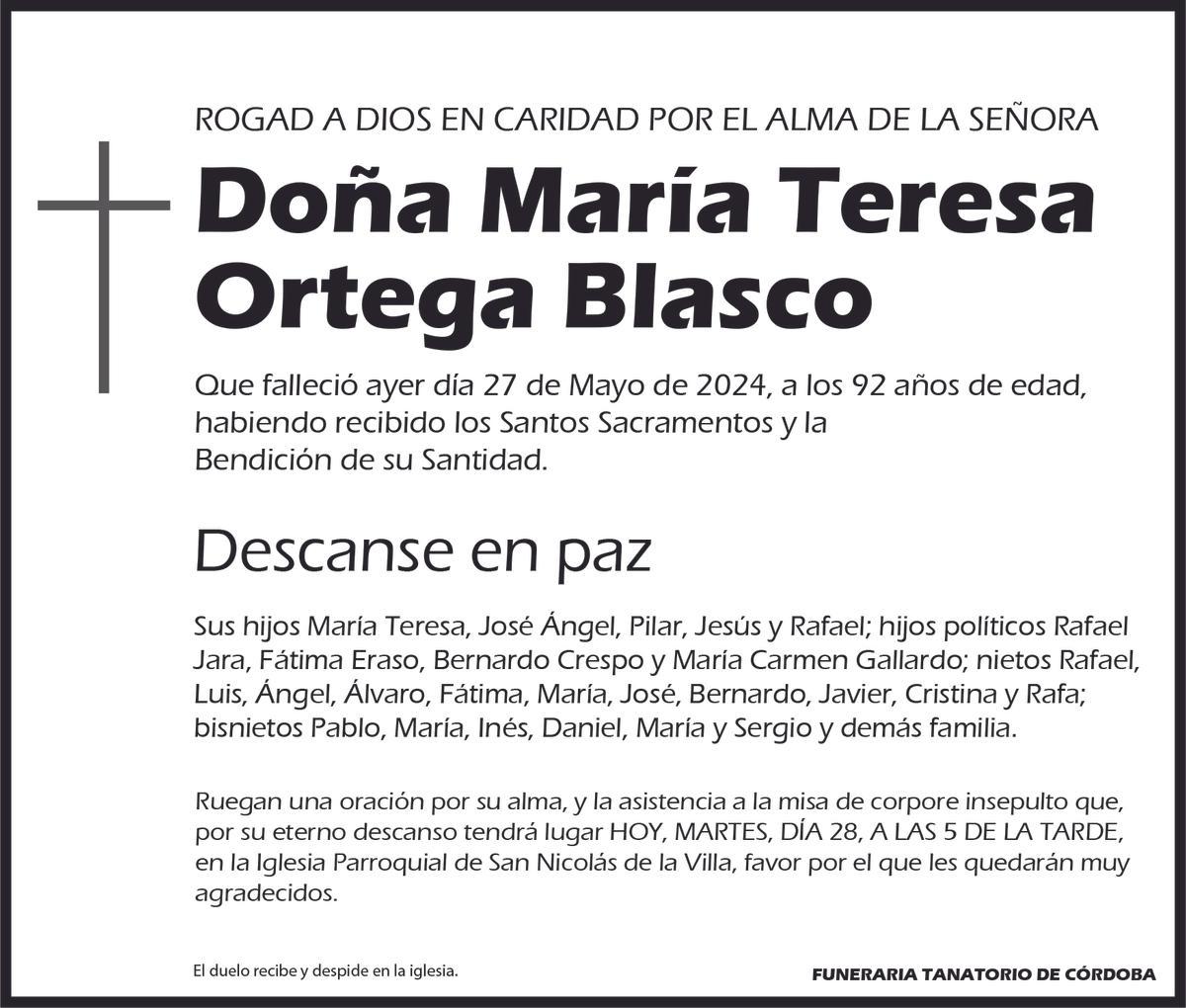 María Teresa Ortega Blasco