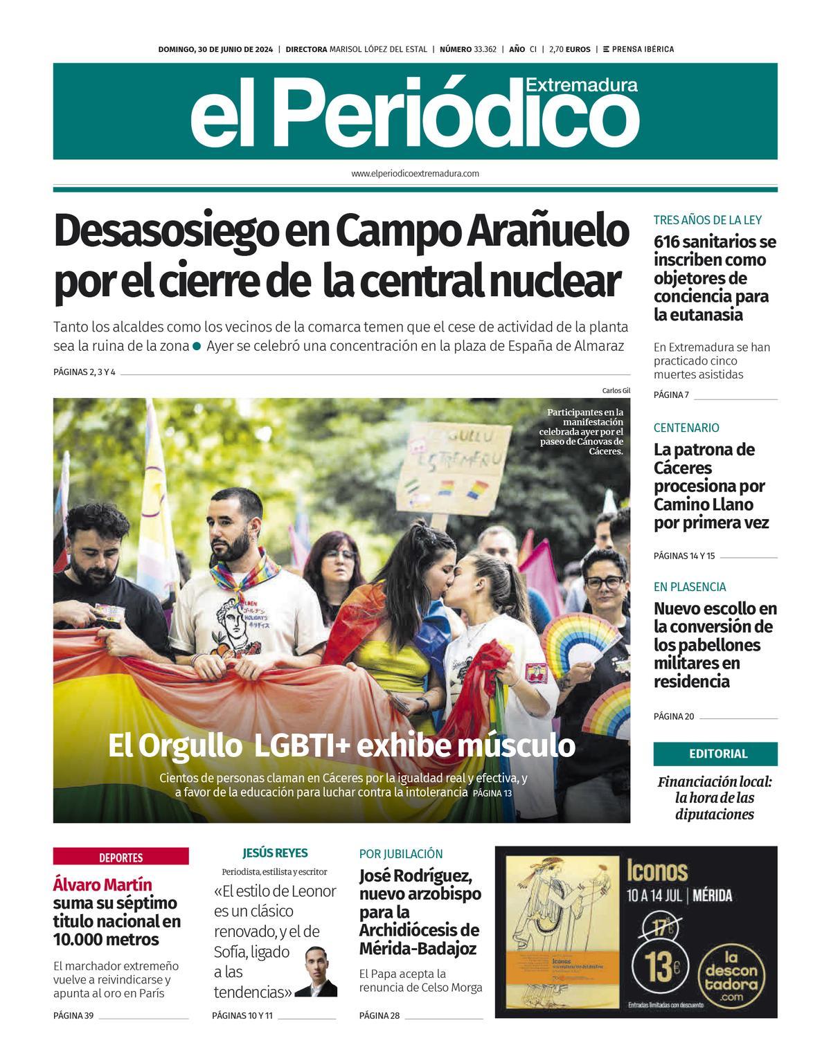 Consulta la portada correspondiente al día 30 de junio de 2024