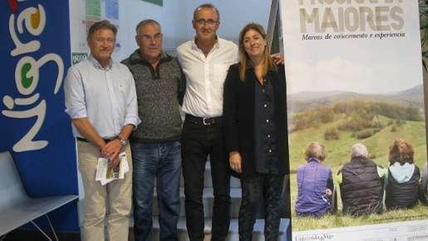 Sanromán, Vázquez, Juan Gonzáles y Natalia Caparrini, ayer. // Duvi