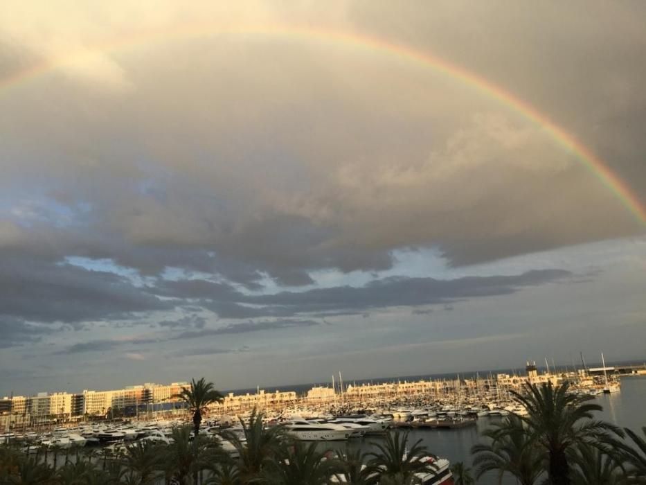 Tras la tormenta, un gigantesco arco iris.