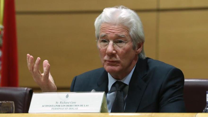 Gere, durante su intervención en el Senado.