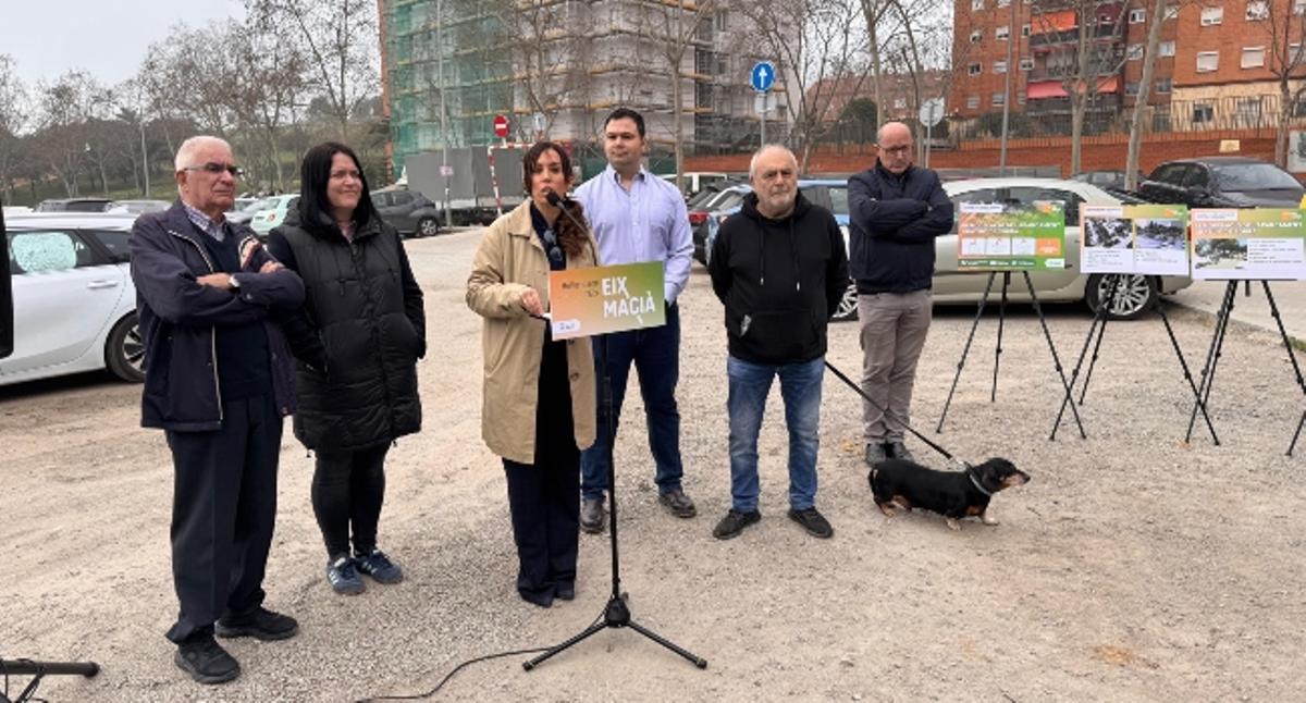 Presentación del aparcamiento del futuro Eix Macià de Sabadell.