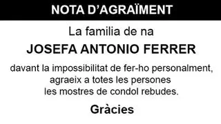 Nota Josefa Antonio Ferrer
