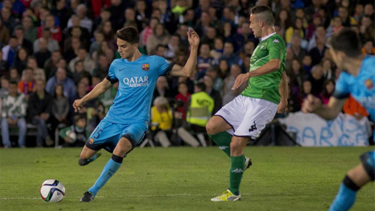 Una imagen del CF Villanovense-FC Barcelona (0-0) celebrado en el Romero Cuerda el pasado 28 de octubre