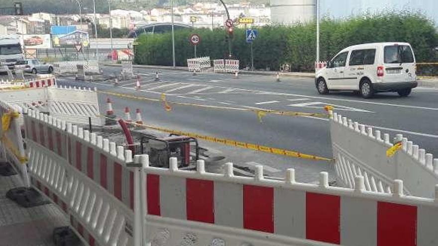 Obras realizadas en el entorno de Pescanova, en Arteixo.