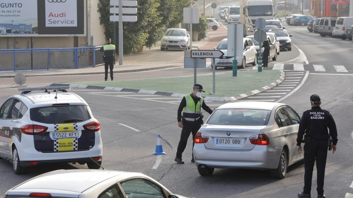 Control de la POlicía Local en Sagunt