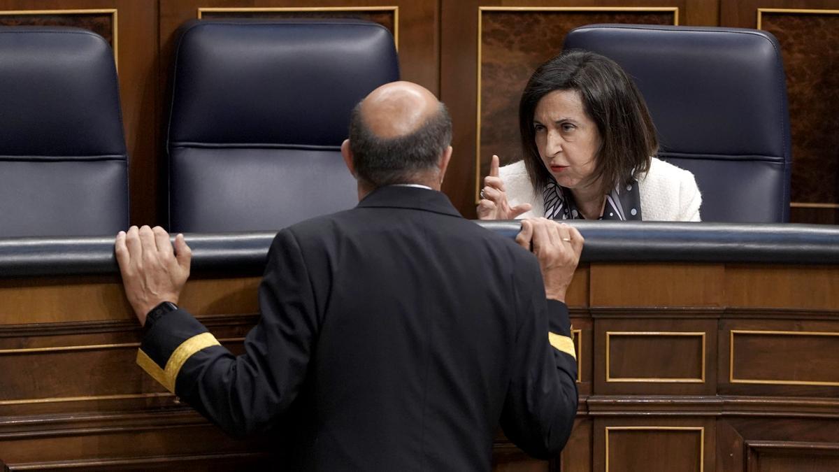 Margarita Robles, ministra de Defensa, en el Congreso de los Diputados.