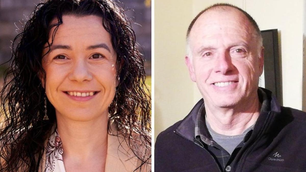 Joan Sibill i Anna Costa, actuals president i secretària general de l'executiva local d'ERC