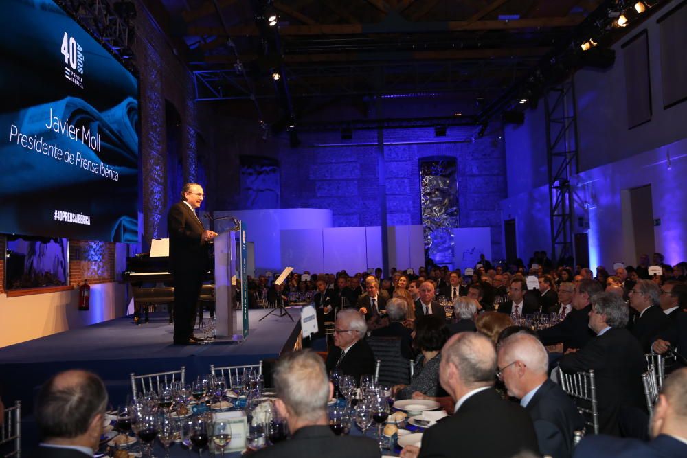 Javier Moll, presidente de Prensa Ibérica, durante su discurso de inauguración de la gala.