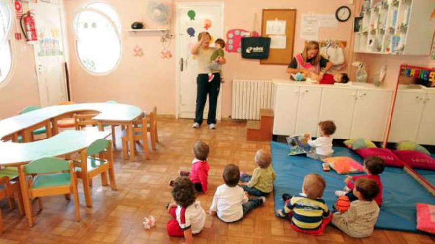 Alumnos en una de las escuelas infantiles autorizadas por la Generalitat en la provincia.