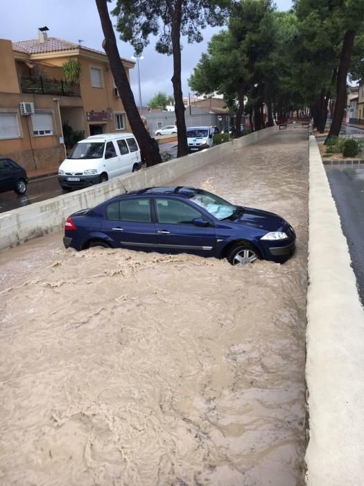 La lluvia deja 30 litros por metro cuadrado en apenas media hora en el Alto y Medio Vinalopó