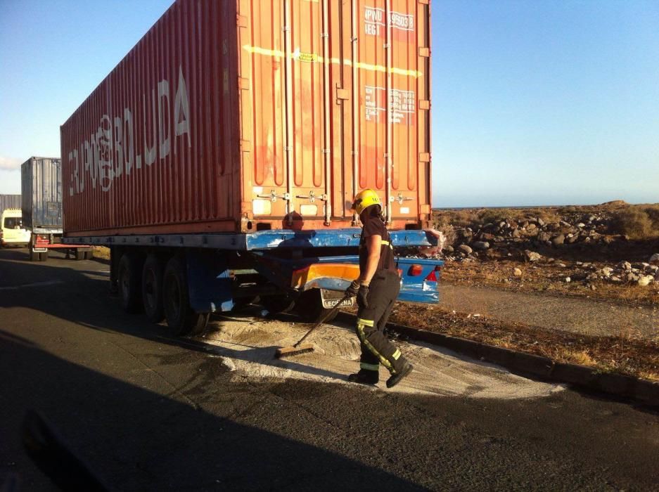 Accidente en el polígono industrial de Arinaga