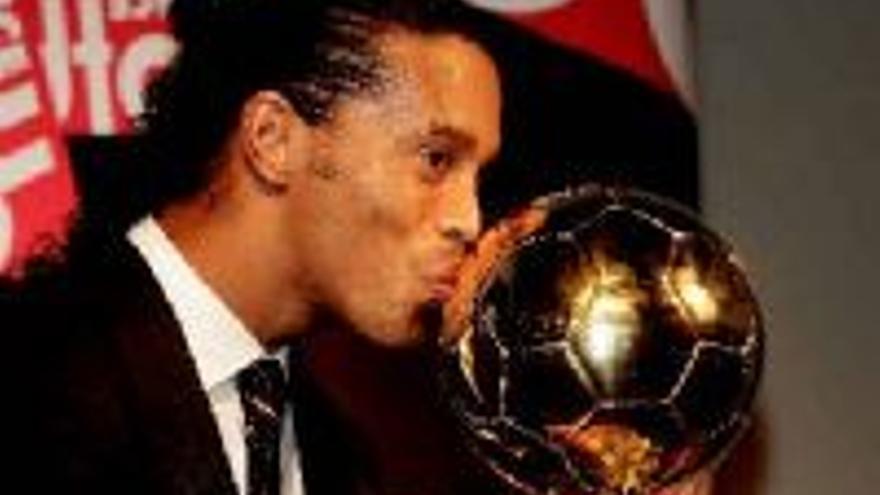 Ronaldinho, de oro