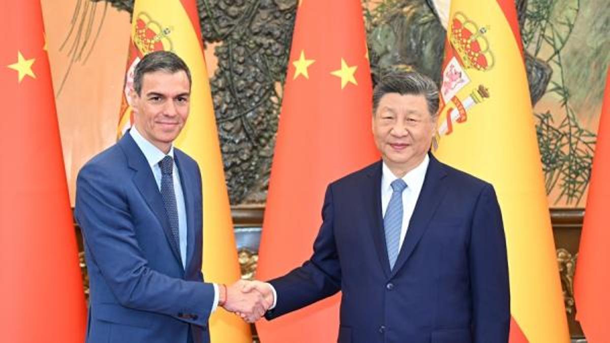 El presidente Xi Jinping se reúne con el presidente del Gobierno de España Pedro Sánchez