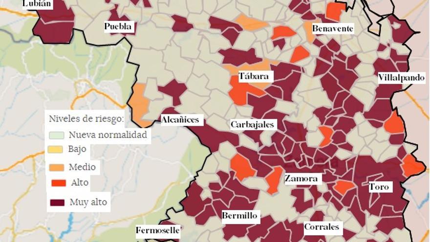 Mapa de contagios COVID por municipios