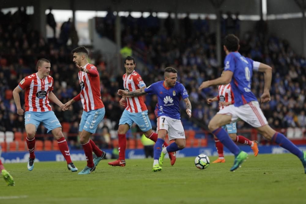 El partido entre el Lugo y el Real Oviedo, en imágenes