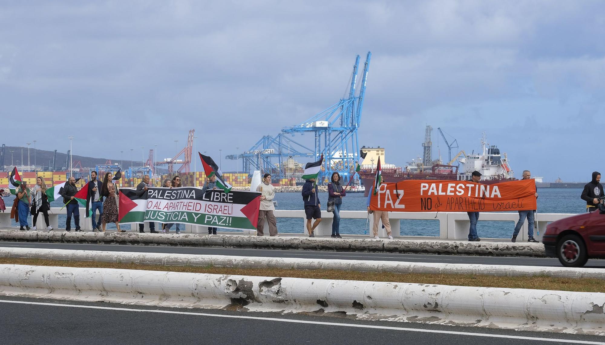 Apoyo a Palestina en la Avenida Marítima