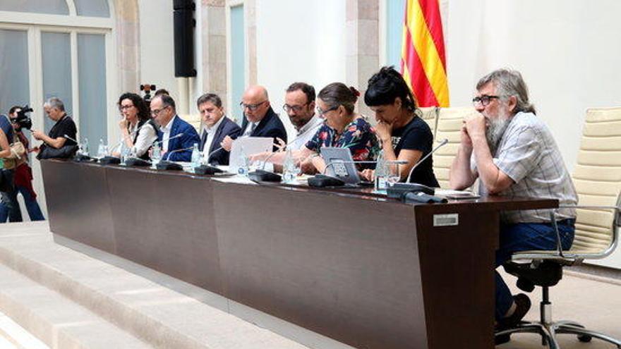 Imatge general dels diputats de JxSí i la CUP e