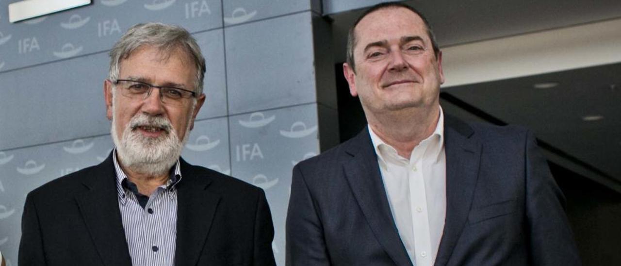 El presidente de IFA, José Luis Gisbert, y el ya exvicepresidente, Antonio Martínez.