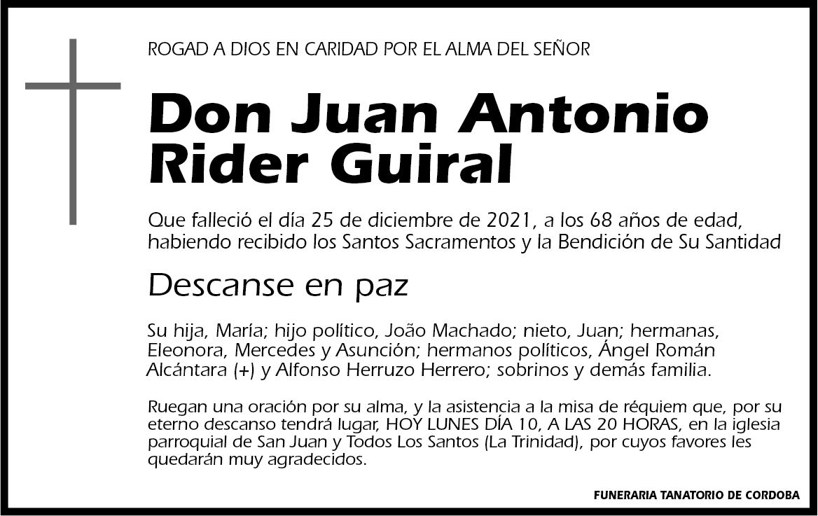 Juan Antonio Rider Guiral
