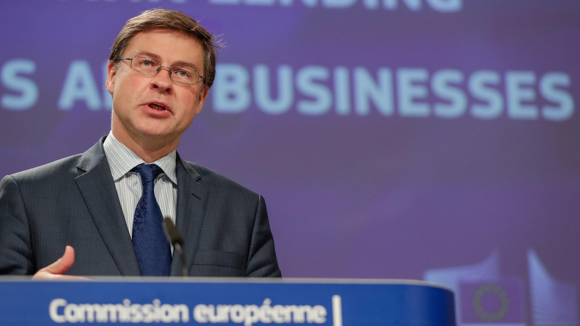 El vicepresidente de la Comisión Europea, Valdis Dombrovskis, en una imagen de archivo.