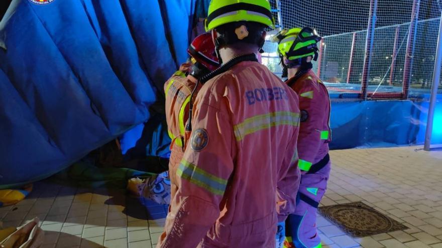 Grave accidente en la feria de Mislata al volarse un castillo hinchable