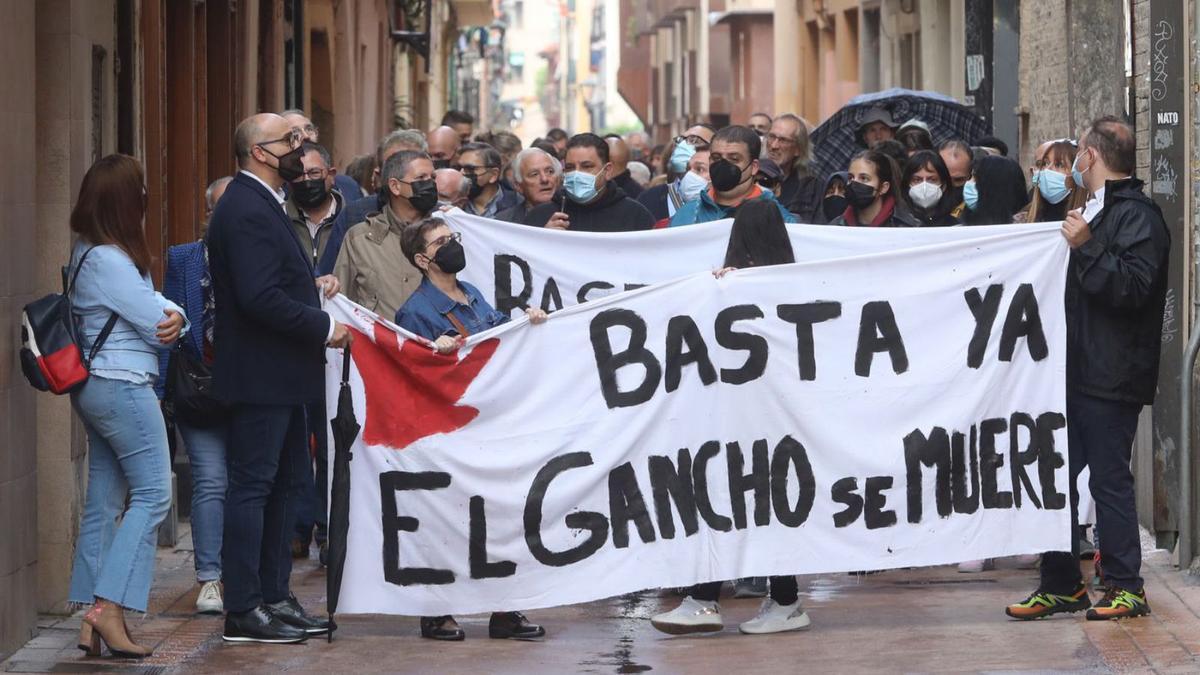 Protesta vecinal en el barrio del Gancho de Zaragoza realizada el pasado año.