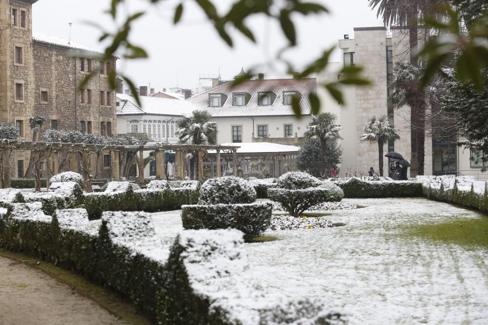 La nevada en la comarca de Avilés