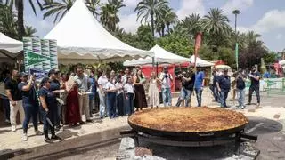 Los festeros de Elche desafían al calor entre brasas, costra y 5.000 raciones