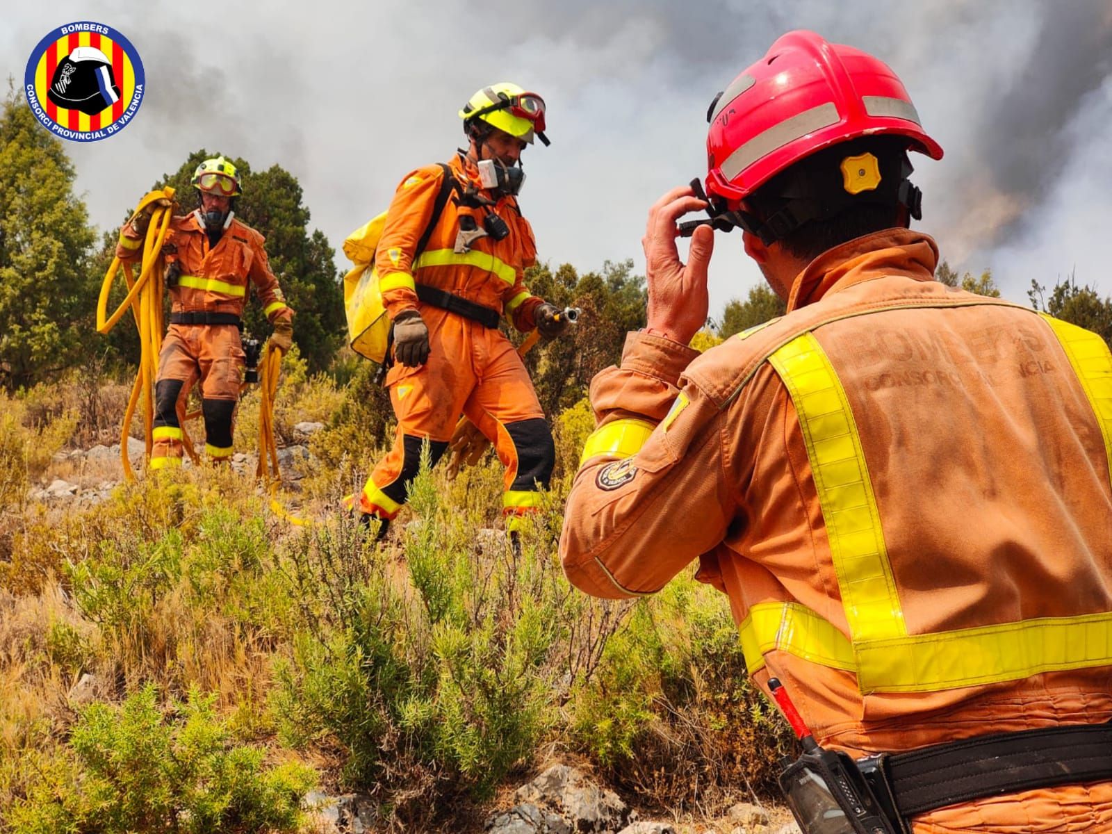 El incendio de Bejís, en imágenes