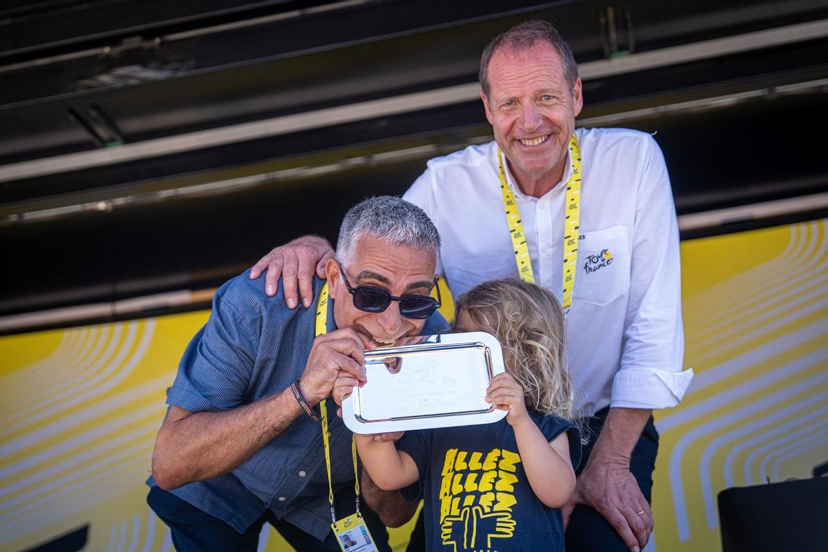 Sergi López Egea, en la salida de la contrarreloj del Tour de Francia.