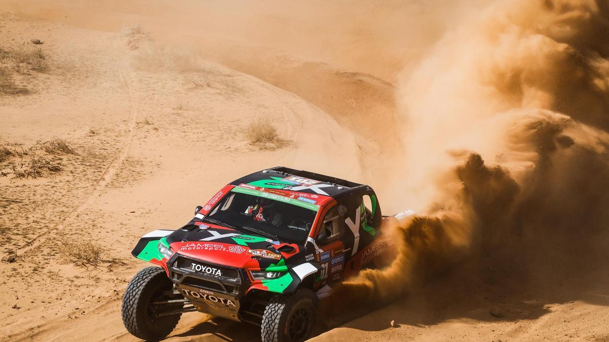 Al Rajhi, en acción durante el actual Dakar