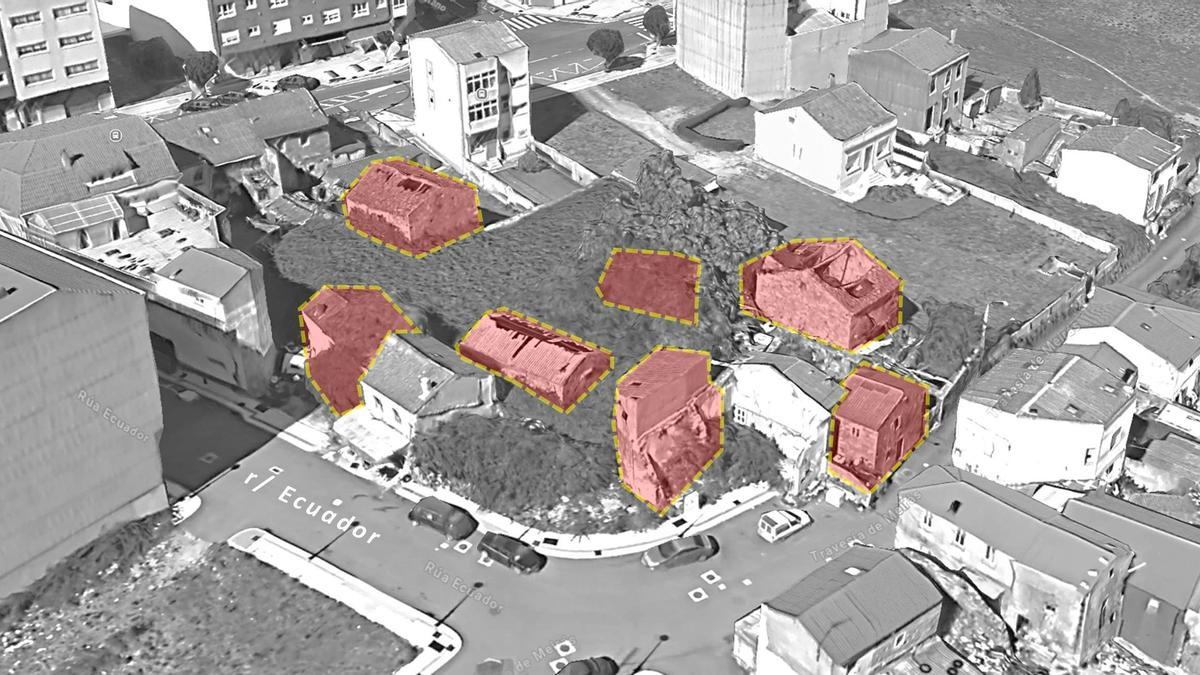Arteixo proyecta el derribo de siete edificios en un barrio marcado por el narcotráfico en Meicende