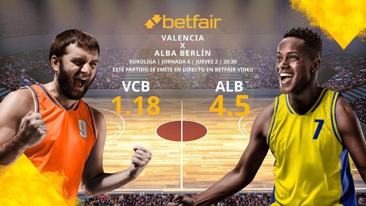 Valencia Basket vs. Alba Berlín: horario, TV, estadísticas, clasificación y pronósticos