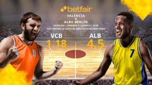 Valencia Basket vs. Alba Berlín: horario, TV, estadísticas, clasificación y pronósticos