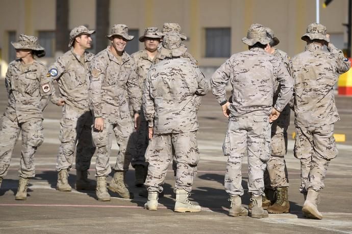 CANARIAS Y ECONOMIA 18-01-2019 BASE AEREA DE GANDO. TELDE-INGENIO. Ejército del Aire. Bienvenida del escuadrón del 10ª contingente del destacamento rappa en Sigonella.  FOTOS: JUAN CASTRO