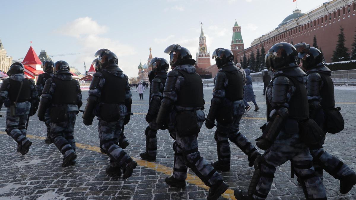 Más de un millar de personas detenidas en las protestas masivas de Rusia