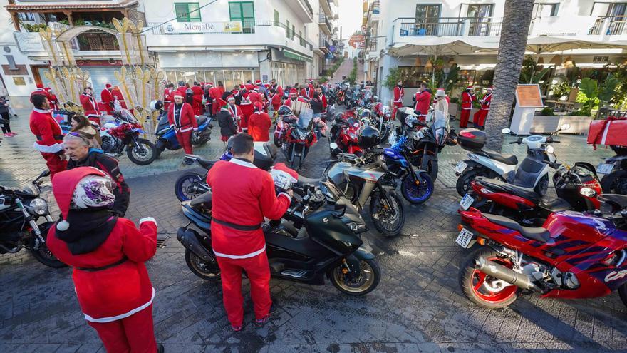 Los papanoeles moteros se van de ruta solidaria por Ibiza