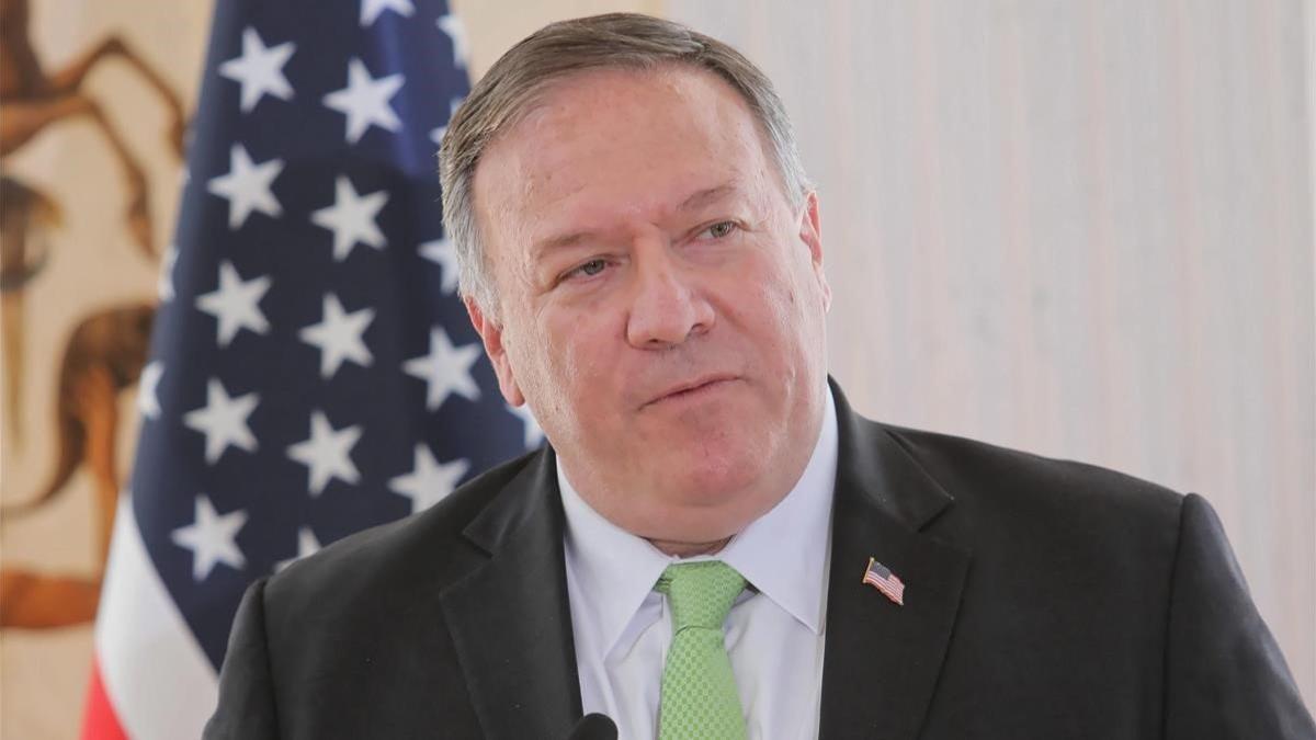 El secretario de Estado de EEUU, Mike Pompeo, en una rueda de prensa en Polonia este sábado.