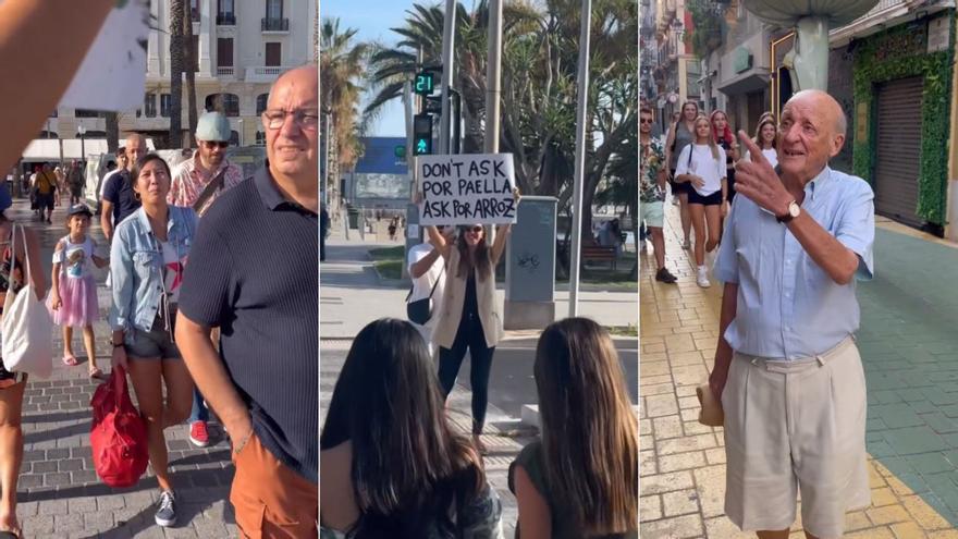 Sorpresa por el cartel que ha mostrado una joven en el centro de Alicante