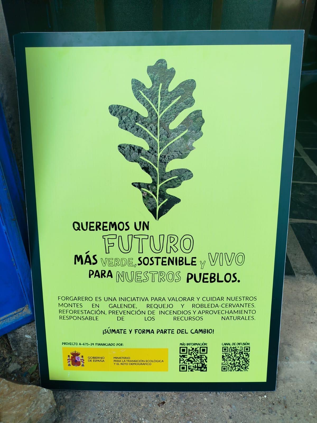 Cartel de Forgarero en la presentación de resultados